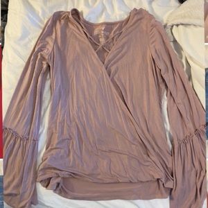 mauve american eagle shirt